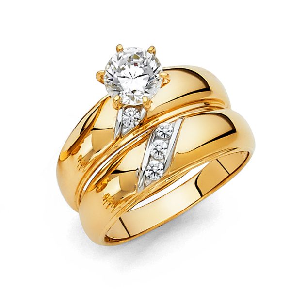 14KY CZ Ladies Wedding Band