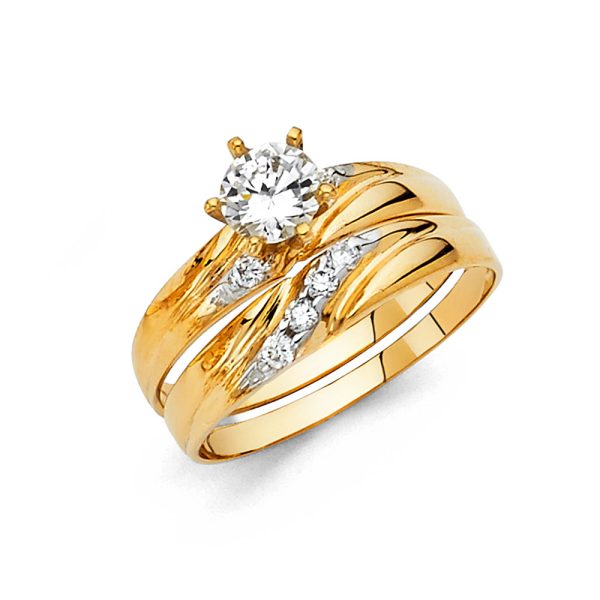 14KY CZ Ladies Wedding Band