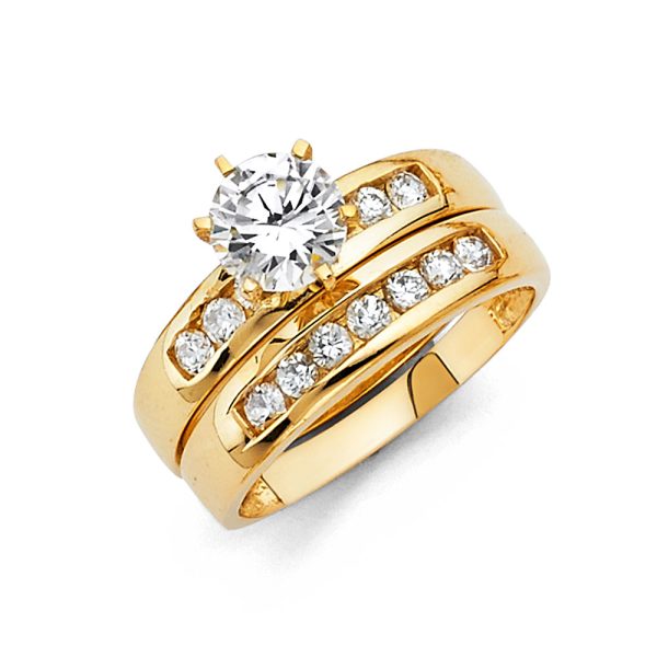 14KY CZ Ladies Wedding Band