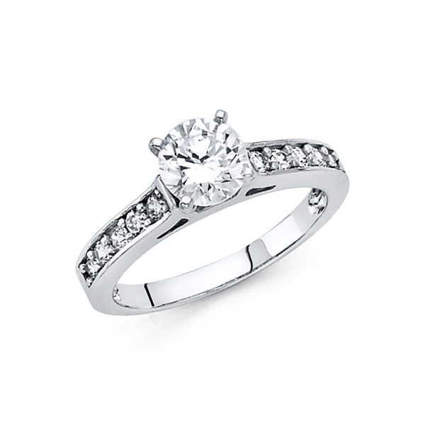 14KW CZ Engagement Ring