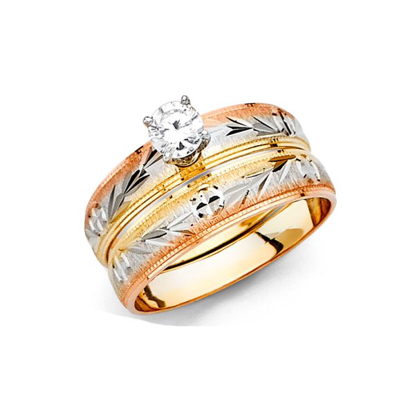 14K 3C Ladies Wedding Band