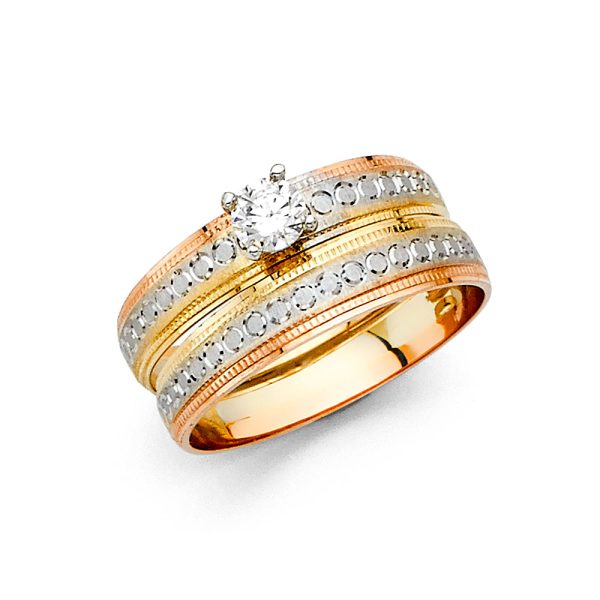 14K 3C Ladies Wedding Band