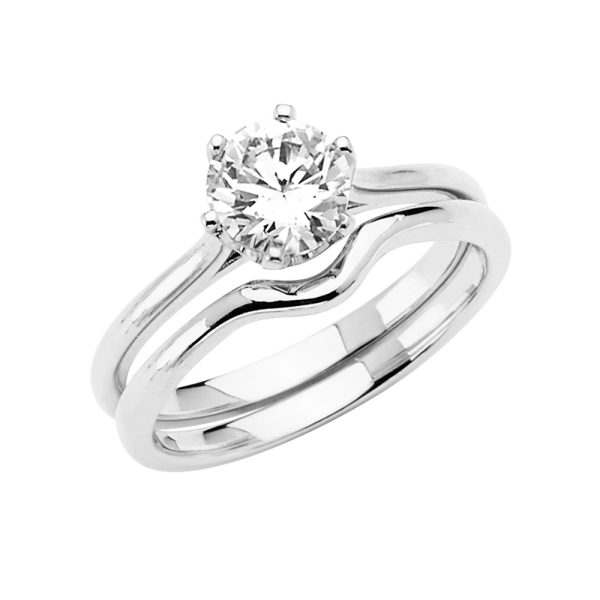 14KW CZ Engagement Ring