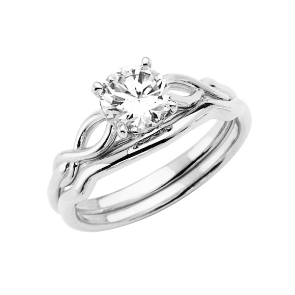 14KW CZ Engagement Ring