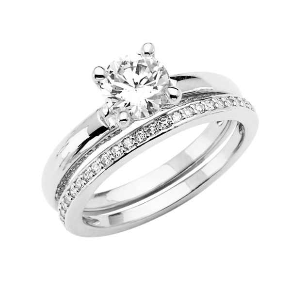 14KW CZ Engagement Ring