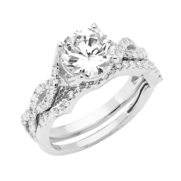 14KW CZ Engagement Ring