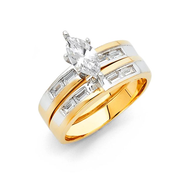 14KY CZ Ladies Wedding Band