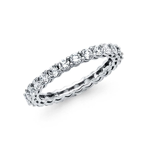 14KW CZ Eternity Band