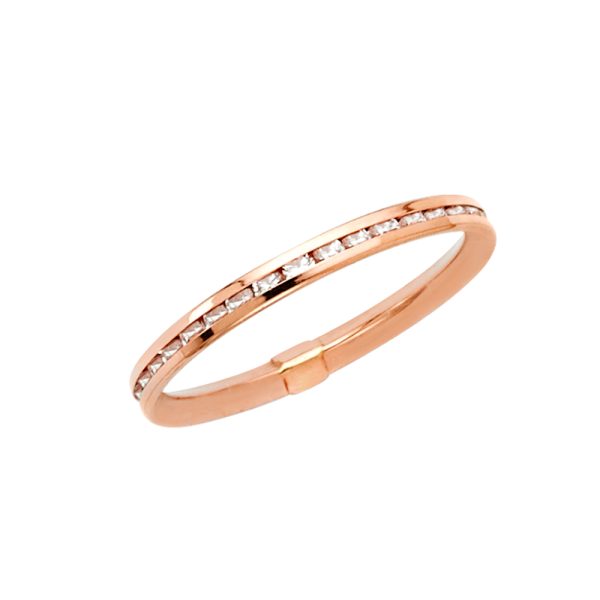 14K R CZ Eternity Band