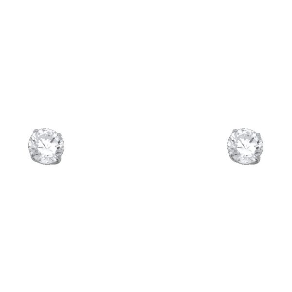 14KW 5mm Round Basket Stud Earrings (ST109)