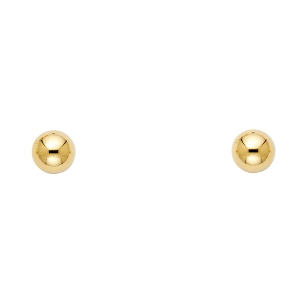 14KY 6mm Post Ball Earrings (ST161)