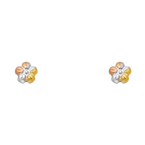 14K 3C Stud Earrings (ST422)