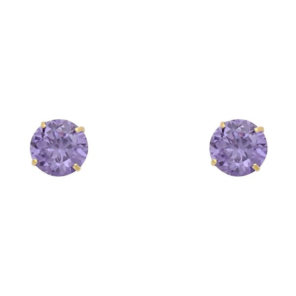 14KY Round 5mm Stud Earrings (ST521-02(FEB)