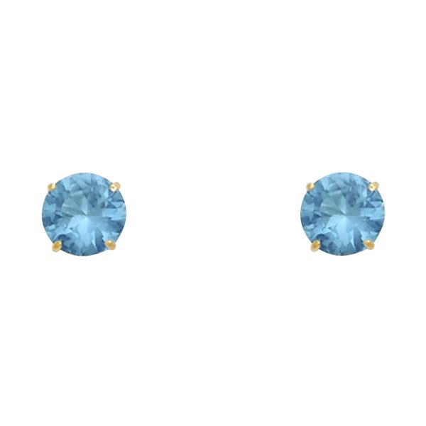 14KY Round 5mm Stud Earrings (ST521-03(MAR)