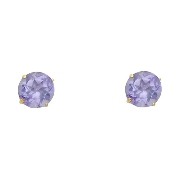 14KY Round 5mm Stud Earrings (ST521-06(JUN)