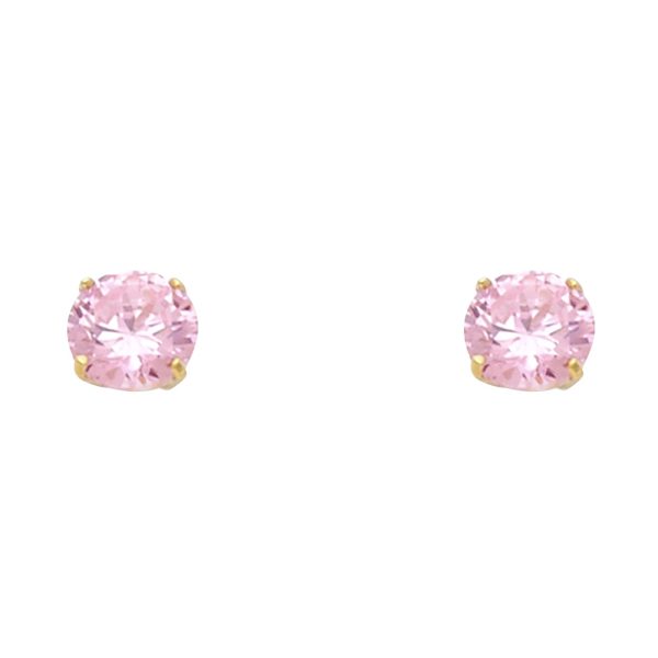 14KY Round 5mm Stud Earrings (ST521-10(OCT)