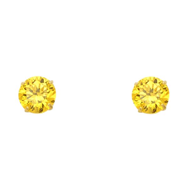 14KY Round 5mm Stud Earrings (ST521-11(NOV)