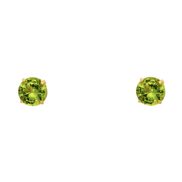 14KY Round 4mm Stud Earrings (ST522-08(AUG)