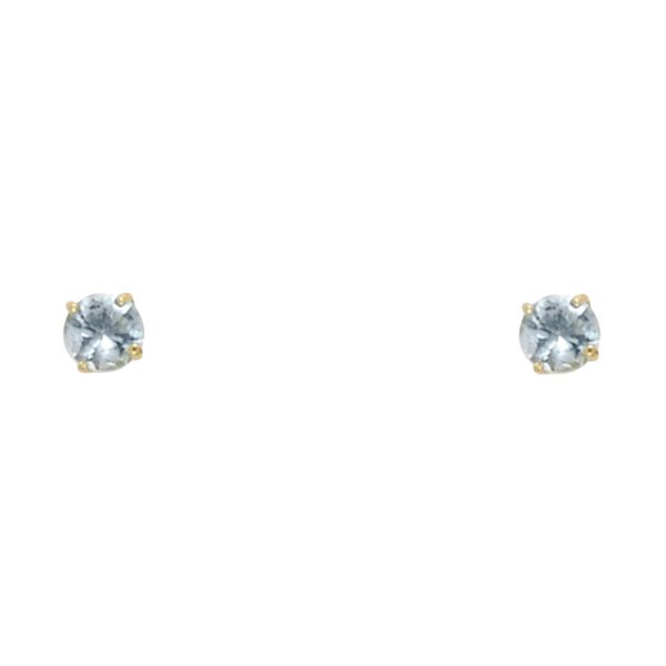 14KY Round 3mm Stud Earrings (ST523-03(MAR)