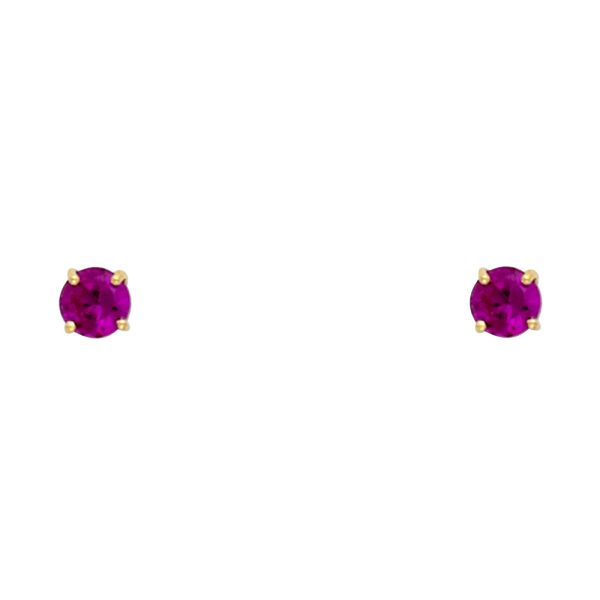 14KY Round 3mm Stud Earrings (ST523-07(JUL)