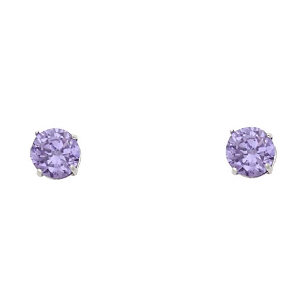 14KW Round 4mm Stud Earrings (ST525-02(FEB)