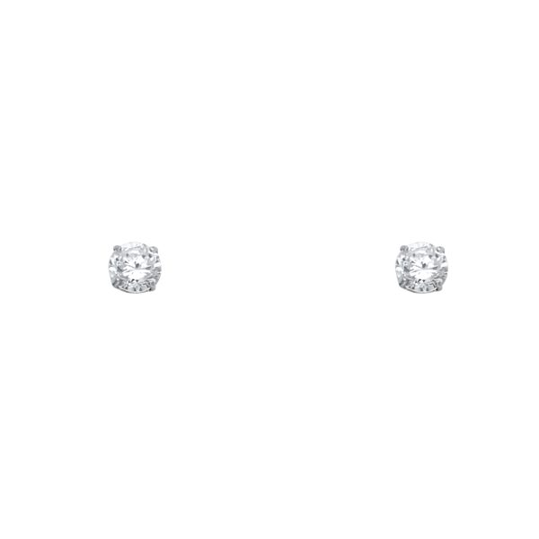 14KW Round 4mm Stud Earrings (ST525-04(APR)