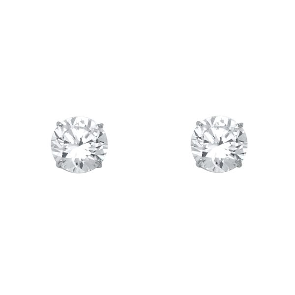 14KW Round 8mm Stud Earrings (ST532)