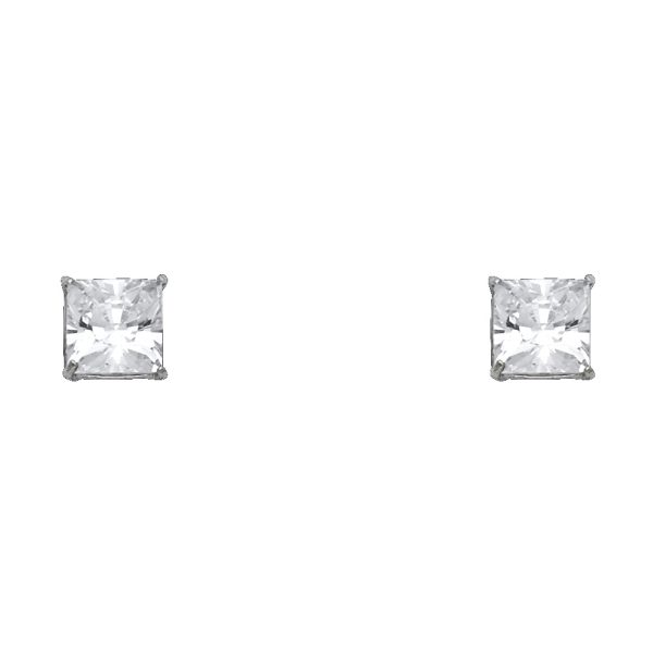 14KW Princess 6mm Stud Earrings (ST534)