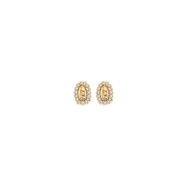 14KY CZ Guadlupe Earrings with Screw Back